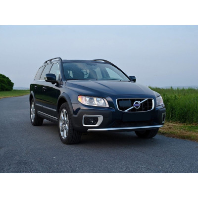 Ochranná nerezová lišta prahu piatych dverí (čierna) Volvo XC70 2007 - 2013