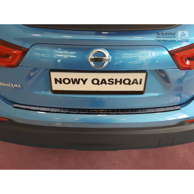 Ochranná nerezová lišta prahu piatych dverí (čierna) Nissan Qashqai II 2017 -