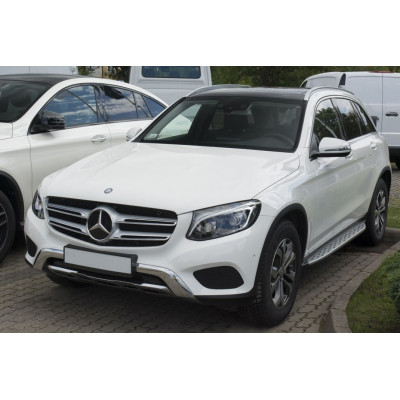 Ochranná nerezová lišta prahu piatych dverí (čierna) Mercedes GLC 2015 -