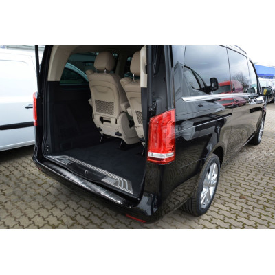 Ochranná nerezová lišta prahu piatych dverí (čierna) Mercedes V-Class W447/Vito III 2014 -