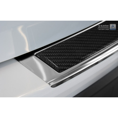 Ochranná nerezová lišta prahu piatych dverí (chróm / čierny carbon) Mazda CX-5 2012 - 2017