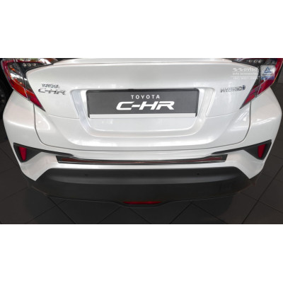 Ochranná nerezová lišta prahu piatych dverí (čierna / červeno-čierny carbon) Toyota C-HR 2016 -