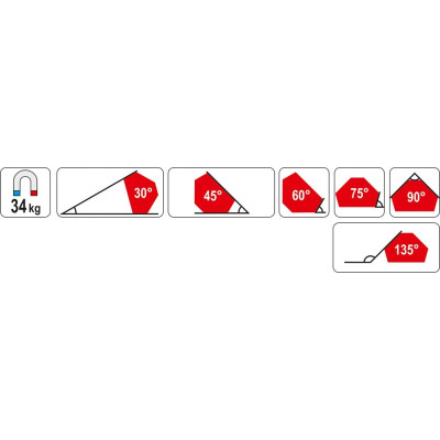 Uholník magnetický na zváranie 111x136x24mm