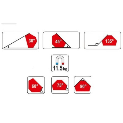 Uholník magnetický na zváranie 64x95x14mm