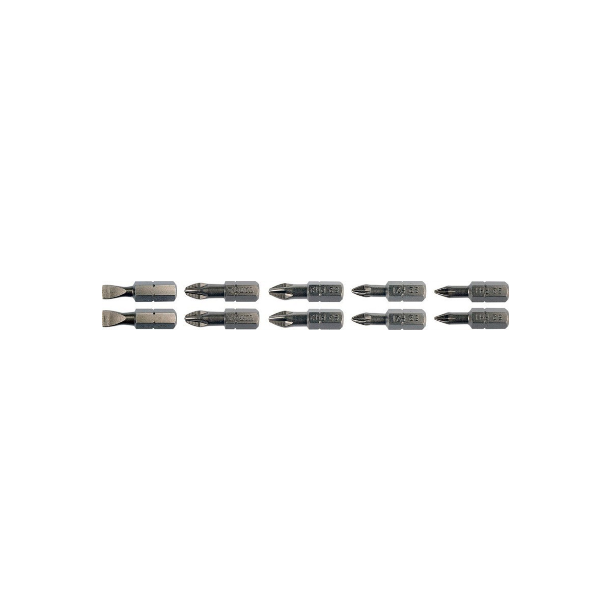 YATO Sada bitov 1/4" 10ks, 5,6mm, 2xPH1, 2xPH2, 2xPZ1, 2xPZ2