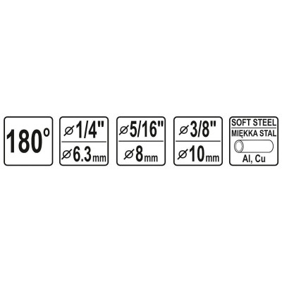 Ohýbačka trubiek Ø1/4´´(6,3mm), 5/16´´(8mm), 3/8´´(10mm)