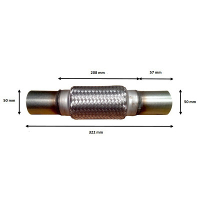 BOSAL spojka výfuku pružná 50x322 mm (pletenec 208mm)