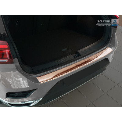 Ochranná nerezová lišta prahu piatych dverí (bronz) VW T-Roc 2017 -