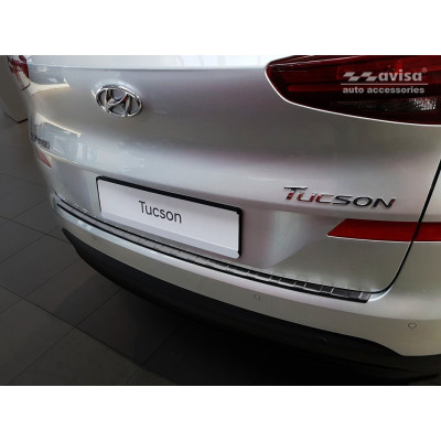 Ochranná nerezová lišta prahu piatych dverí (čierna) Hyundai Tucson 2018 -