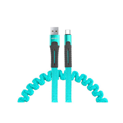 Pružinový kábel USB+USB-C 120cm FullLINK