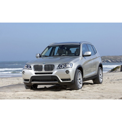 Ochranná nerezová lišta prahu piatych dverí (čierna) BMW X3 F25  2010 - 2014