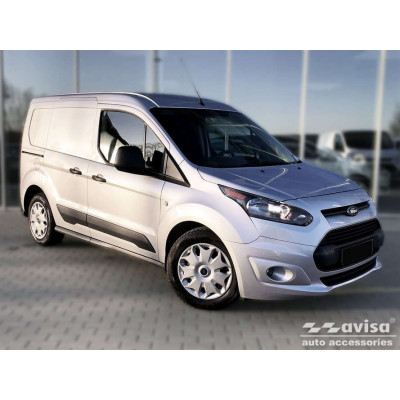 Ochranná nerezová lišta prahu piatych dverí (čierna) Ford Tourneo Connect II 2014 -