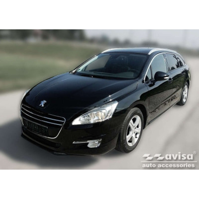 Ochranná nerezová lišta prahu piatych dverí (čierna) Peugeot 508 SW 2011 -