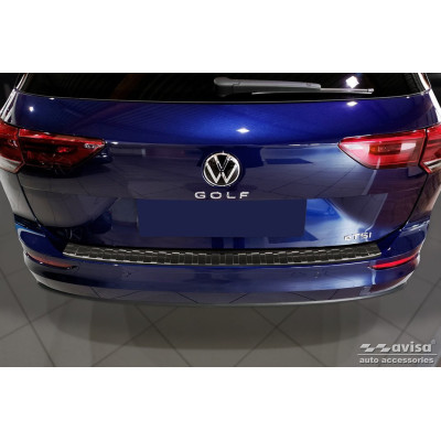 Ochranná nerezová lišta prahu piatych dverí (čierna) VW Golf VIII Variant 2020 -