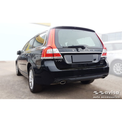 Ochranná nerezová lišta prahu piatych dverí (čierna) Volvo V70 III 2014 -